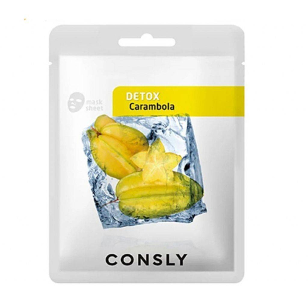 [Consly] Carambola Detox Mask Pack - Выводящая токсины тканевая маска с экстрактом карамболы, 20 мл