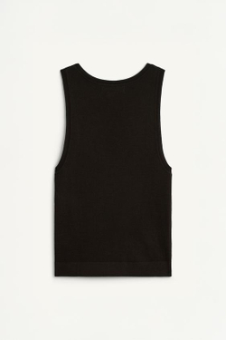 ZARA ТРИКОТАЖНЫЙ ТОП, КОРИЧНЕВЫЙ