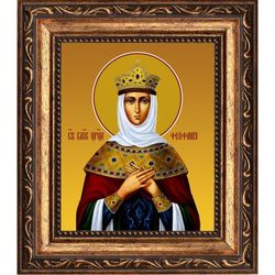 Феофания Византийская, блаженная императрица. Икона на холсте.