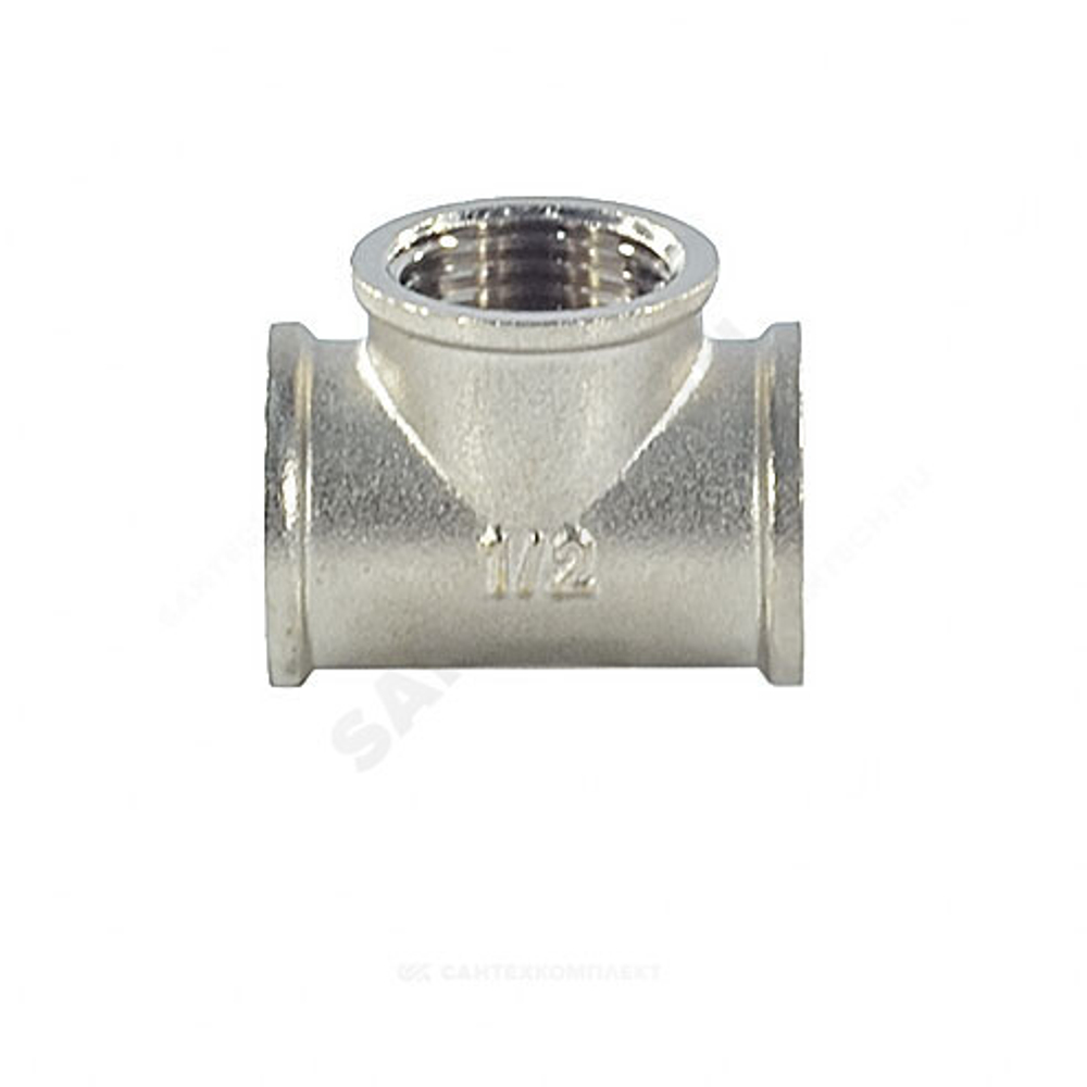 Тройник латунь никель Ду 32 (1 1/4") ВР/ВР SantechSystems