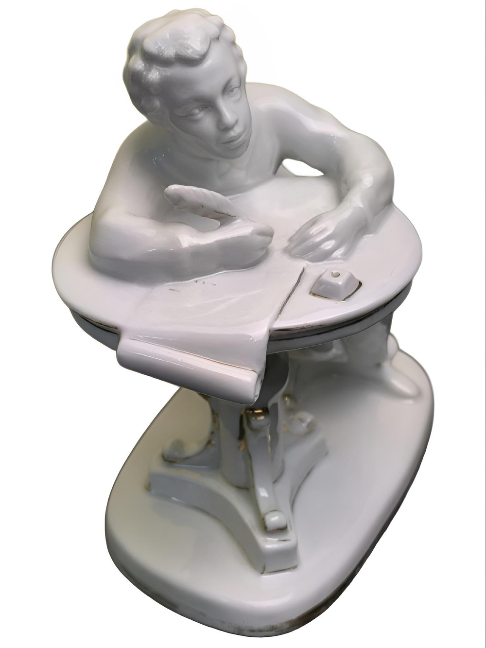 Фарфоровая статуэтка "Юный Пушкин", ЛФЗ, 1960 - 1970 гг.