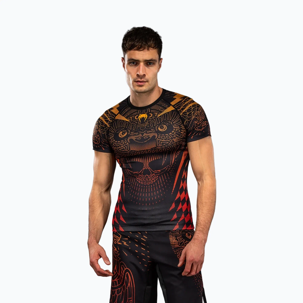 Рашгард Venum Quetzal Fury black/fury red/tangerine