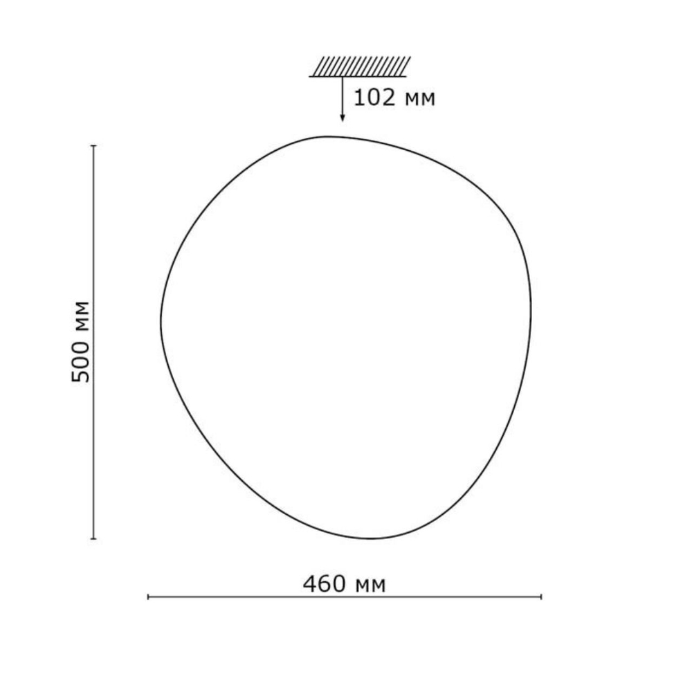 2039/DL COLOR SN 084 Светильник пластик/белый LED 48Вт 3000-6300K 500х460 IP43 пульт ДУ STONE