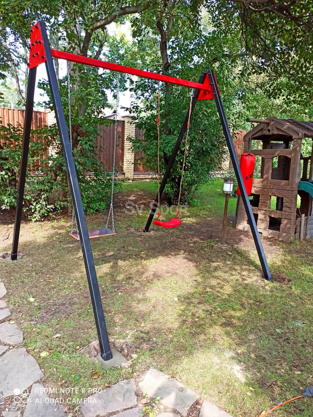 Монтаж уличных качелей Sv Sport