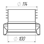 Манжета унитазная прямая WM1100-АК САНДЕСАНТ