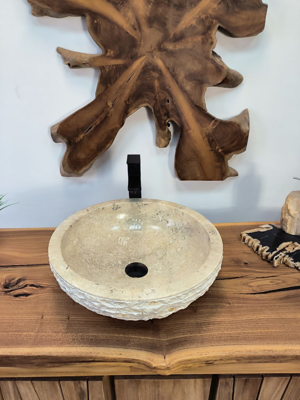 Раковина из мрамора Bowl Cream Marmo BM-65897 45*45*15 из натурального камня