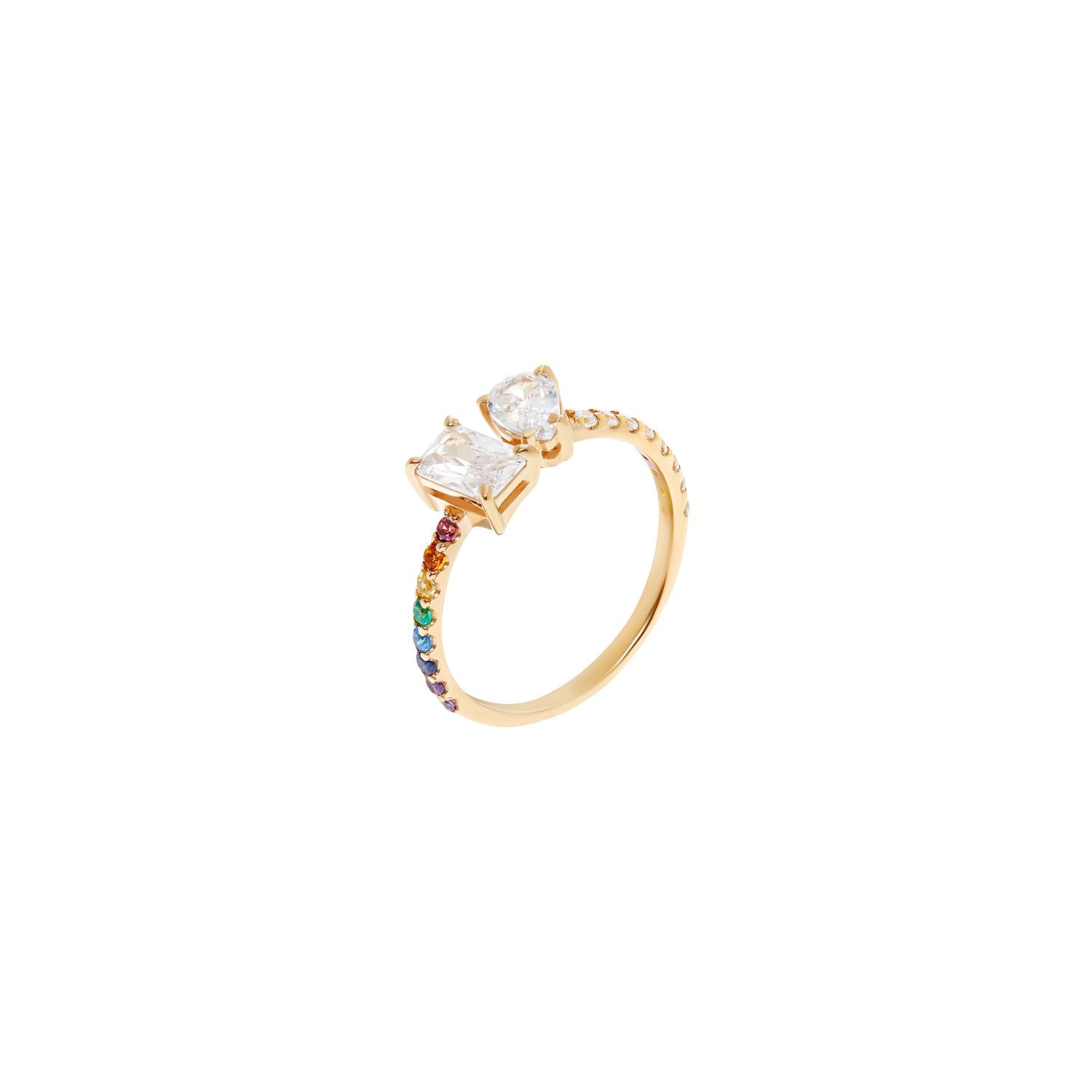 Кольцо Two Gems Ring – Rainbow