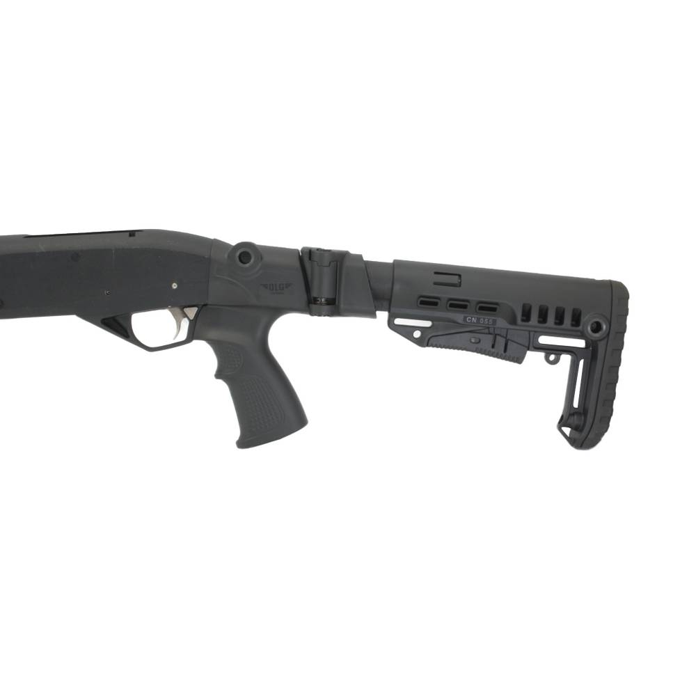 Пластиковый приклад МР-155, МР-135, DLG Tactical. Черный