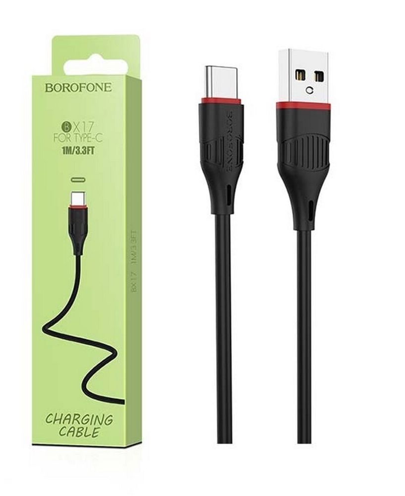 Кабель USB - TypeC BOROFONE BX17 (черный) 1м