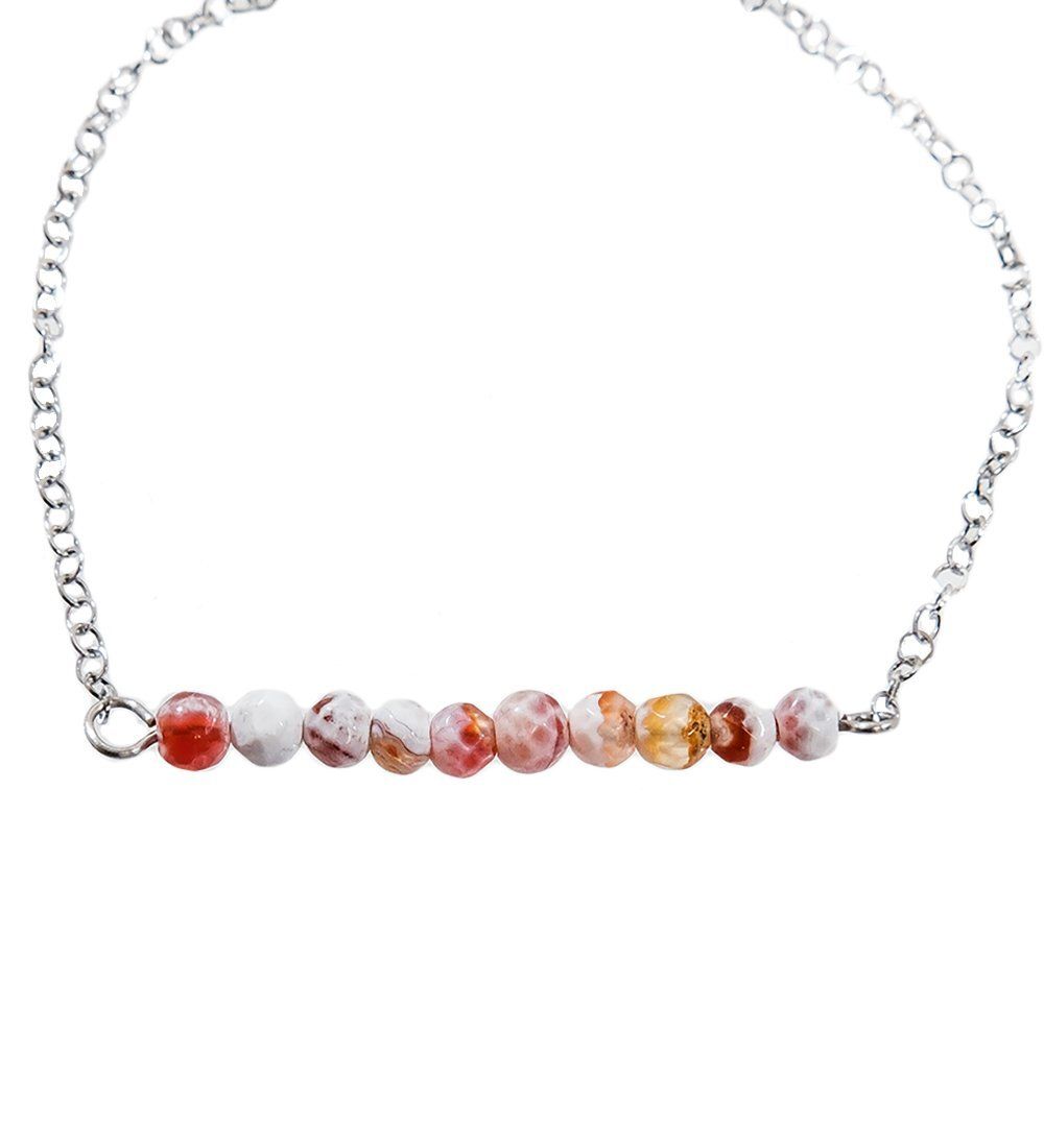 NP-08/2 Браслет с камнями «Огненный Агат»