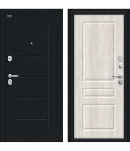 Входная дверь в квартиру Браво (Bravo) Пик С14 Букле черное/Casablanca