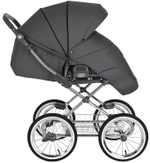 Детская коляска Roan Bass Next Classic d14 3 в 1 с автокреслом Avionaut Silver Black RCL253/1 Steel Grey