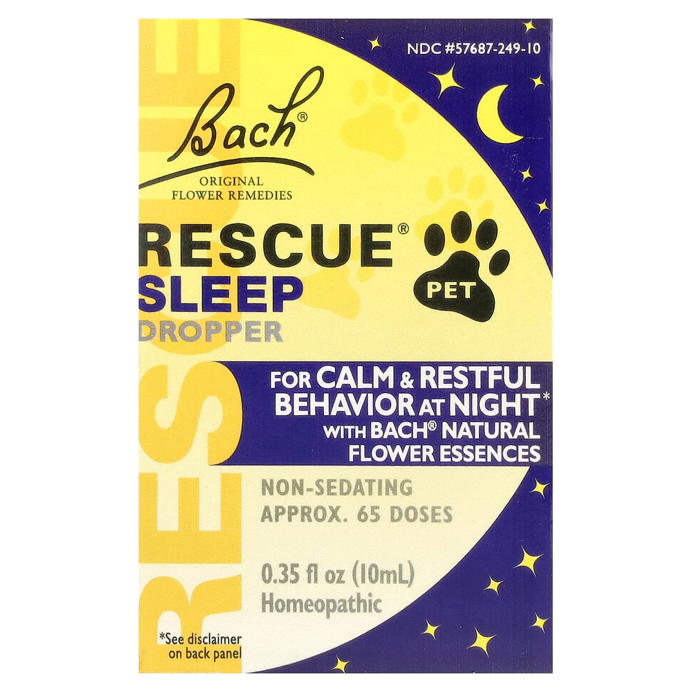 Bach, Rescue® Pet, пипетка для сна, 10 мл (0,35 жидк. унц.)