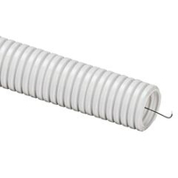 Труба гофрированная ПВХ серая 16 мм с протяжкой 10 м УралПак