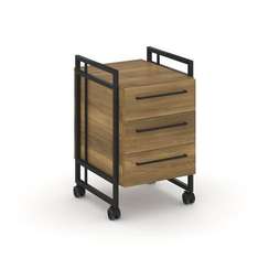 Rift Direct Тумба мобильная RF.TMR-001 Сандал Янтарный/Металл Черный/Черный Ручки 424*500*680