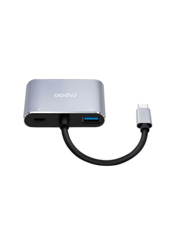 Мультифункциональный адаптер, Rapoo, XD30, 1xHDMI, 1xVGA, Grey (1 год)