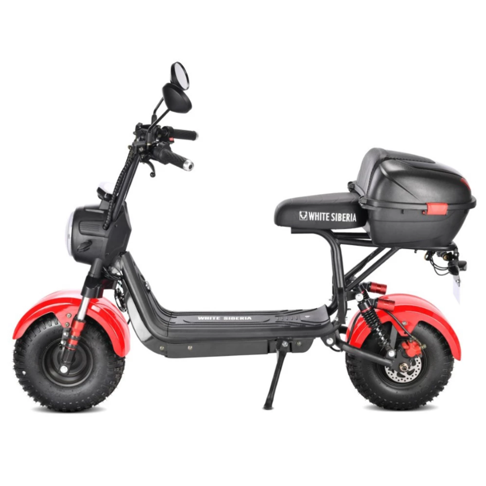 Электроскутер CityCoco WHITE SIBERIA MINI R 2.0 1200W (2022) RED