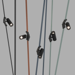 DK5546-BK Поворотный светильник для трека-ремня Belty, серия Spot, со светодиодом, D35*L126.5мм, 48V DC, 7W, RA90, 30°, 4000K, IP20, черный, алюминий