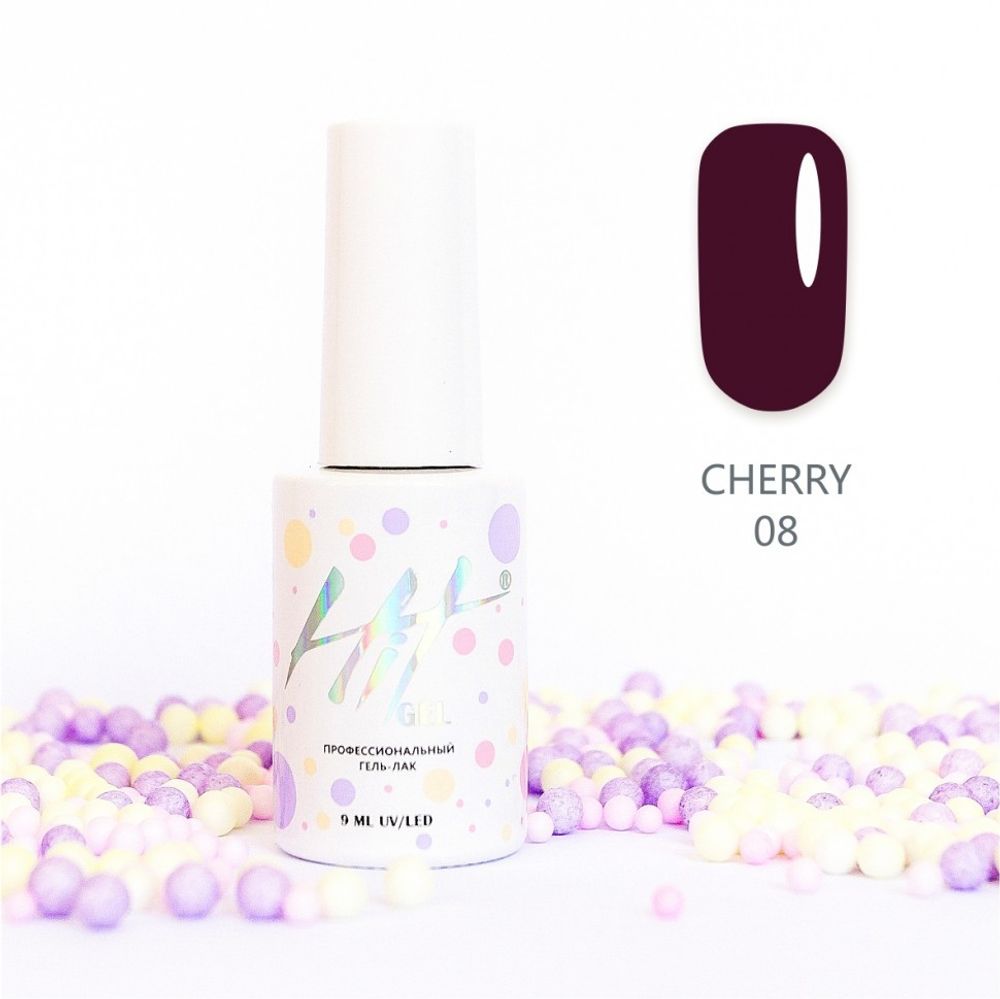 Гель-лак  Lilac  TM &quot;HIT gel&quot; №08 Cherry, 9 мл Акция!