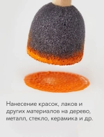 Спонж кисти для рисования набор 5 шт. круглые, размер: 20, 25, 30, 35, 45 мм., серые