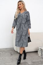 Платье Шарм (серый/принт) Р11-1193/5 Nikol (Акция)