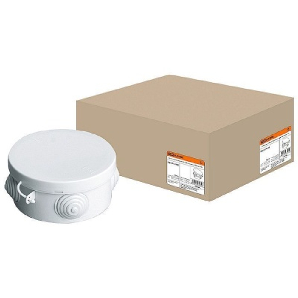 Коробка распаячная ОП D85х40мм 4вх IP54 TDM