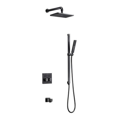 Комплект встраиваемой душевой системы Black&White Universe с термостатом Gun Metal (U7567GM)