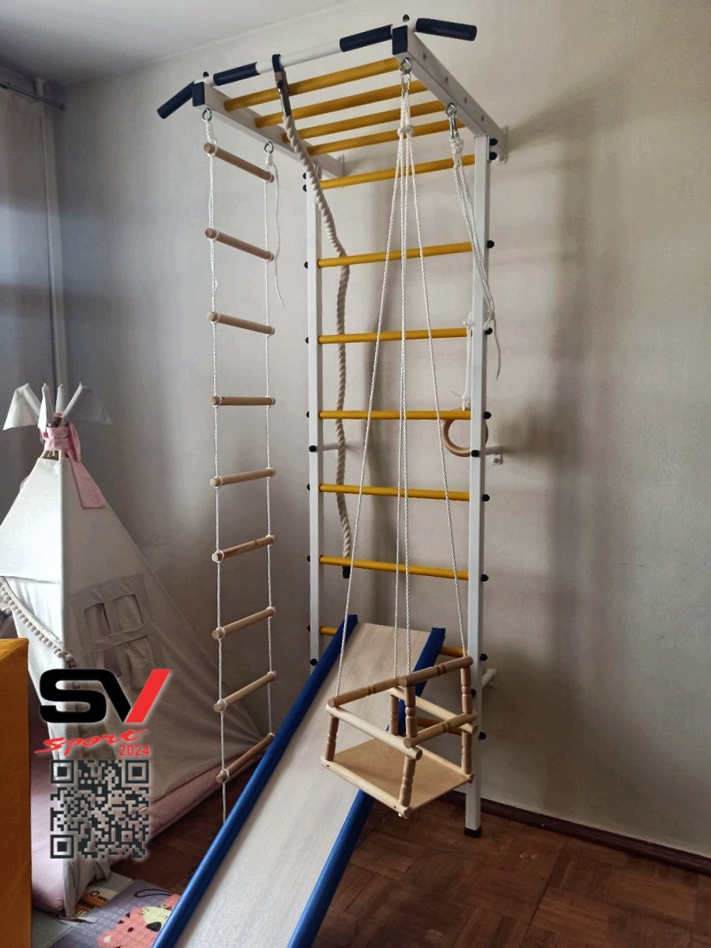 Монтаж шведской стенки Sv Sport в пеноблочные, газоблочные стены