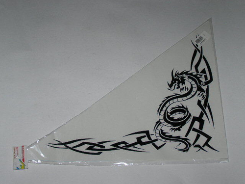 Наклейка уголки на форточку  Дракон  (2*350х500) плоттер черный (A-STICKER)