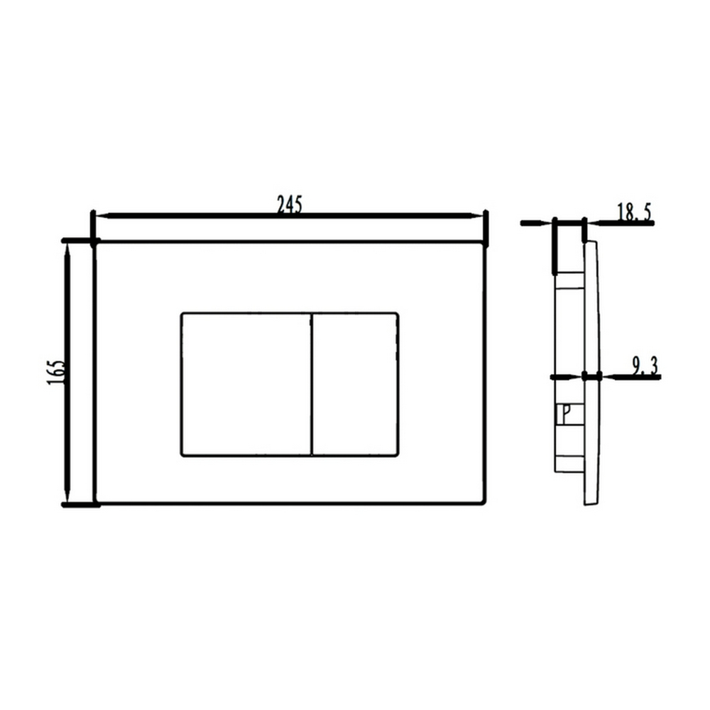 Клавиша смыва IDDIS Unifix  UNI32MWi77 универсальная БЕЛАЯ матовая