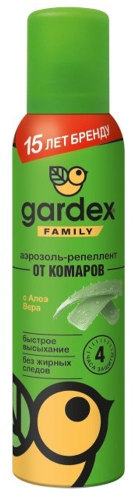 Аэрозоль-репеллент от комаров Gardex Family 150мл