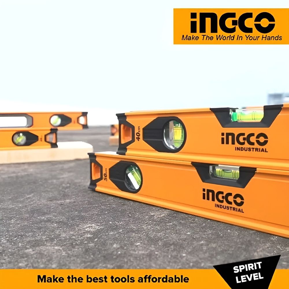 Алюминиевый фрезерованный уровень 500 мм INGCO HSL08050 INDUSTRIAL