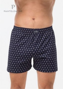 Трусы мужские семейные Pantelemone PMB-442, геометрия темно-синяя/бежевая