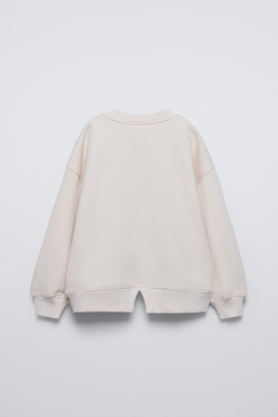 ZARA ТОЛСТОВКА С ПРИНТОМ LILO & STITCH © DISNEY, ЭКРЮ