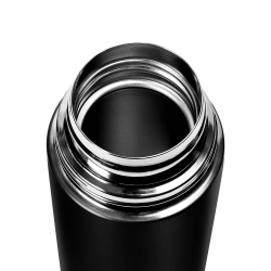 Термос Relaxika 101 (0,75 литра), черный (стикерпак "Красоты России")