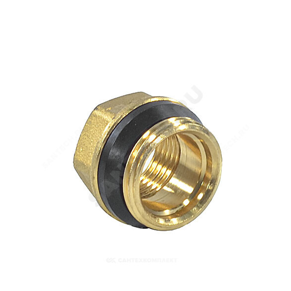 Переход латунь Ду 20х15 (3/4"х1/2") с герметичной прокладкой НР/ВР R593D Giacomini R593DY002