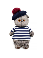 Мягкая игрушка Басик в тельняшке и берете 19 см Ks19-010