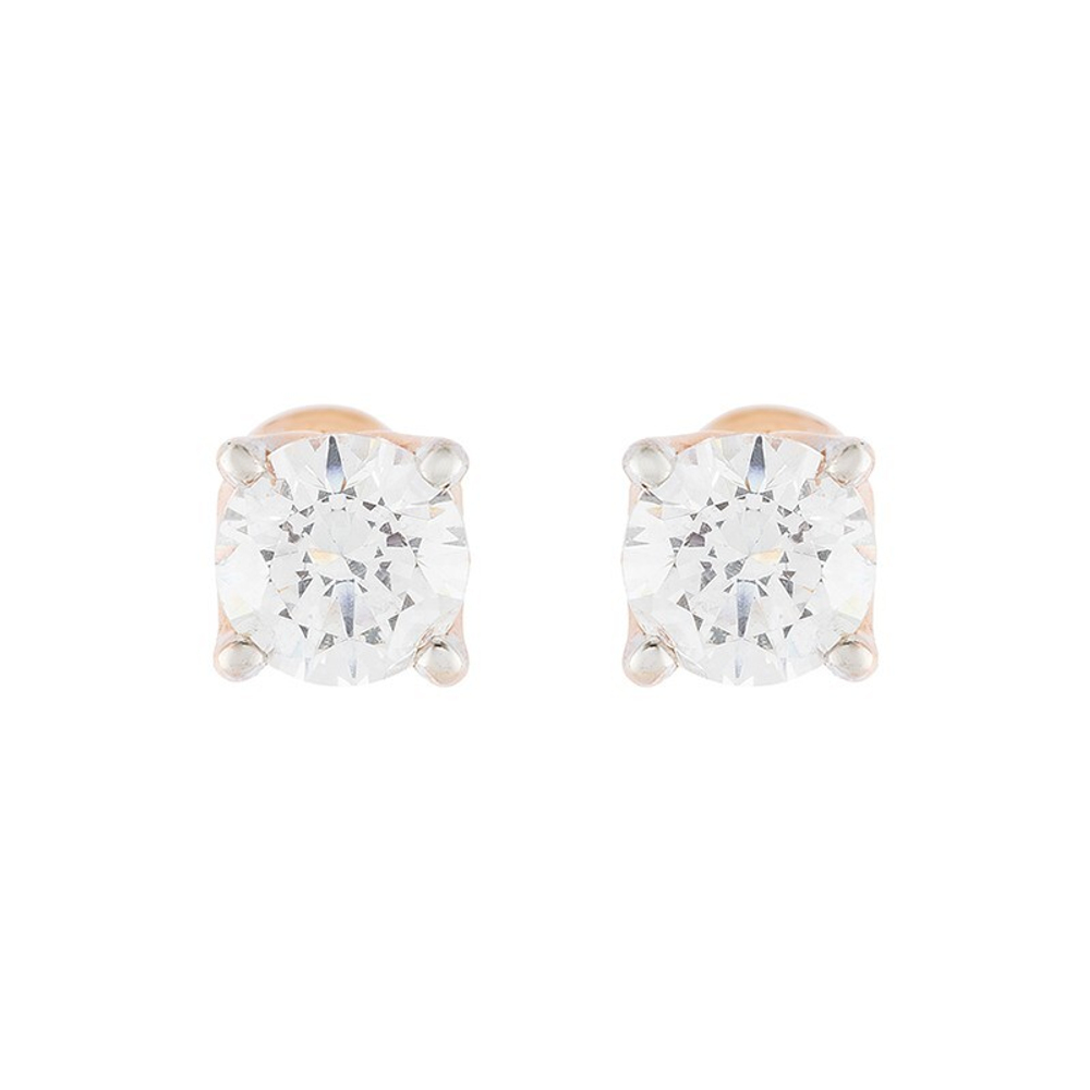 Серьги из золота 585 пробы с Фианит