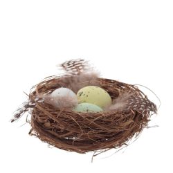 GAEM Изделие декоративное "Гнездо пасхальное", L7 W7 H2,5 см, 2в.