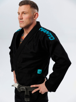 Кимоно MANTO "X5" BJJ Черно-бирюзовое