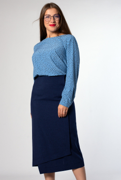Юбка женская 4087ЛП, темно-синий #38ТС014087ЛП
