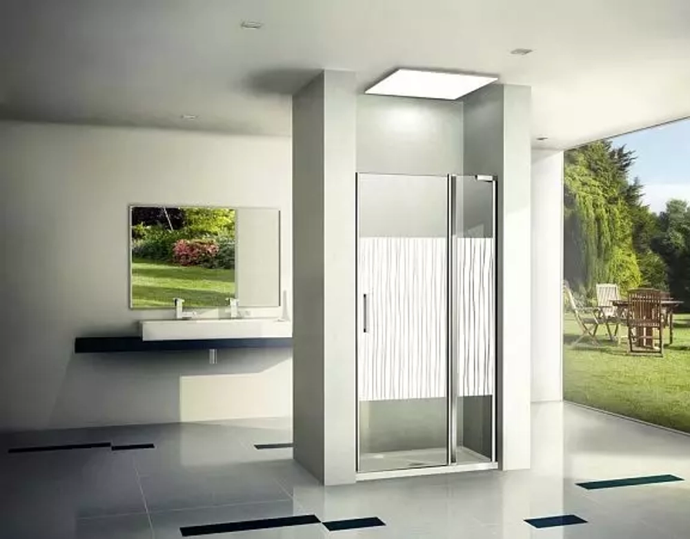 Душевая дверь в нишу Bas Pandora WTW-140-T-CH 140*185 с поддоном 3см