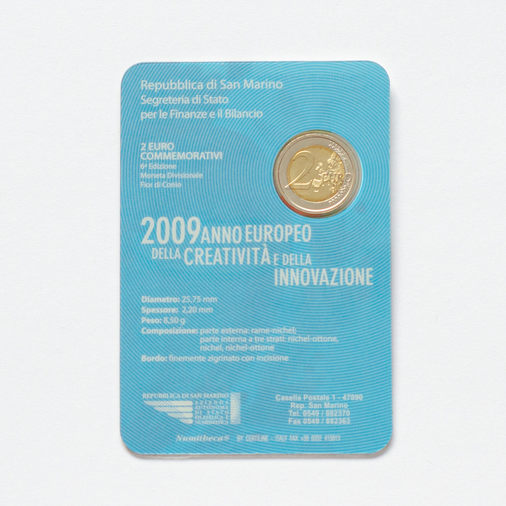 San Marino 2 Euro 2009: European Year of Creativity and Innovation