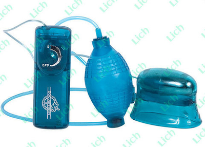 Голубая вибропомпа для вагины и клитора  Pucker Up