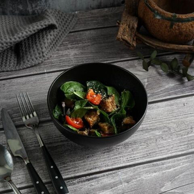 Салатник d=15 cм,фарфор "NOBLE" серия "Fine Plus-Black Sand"