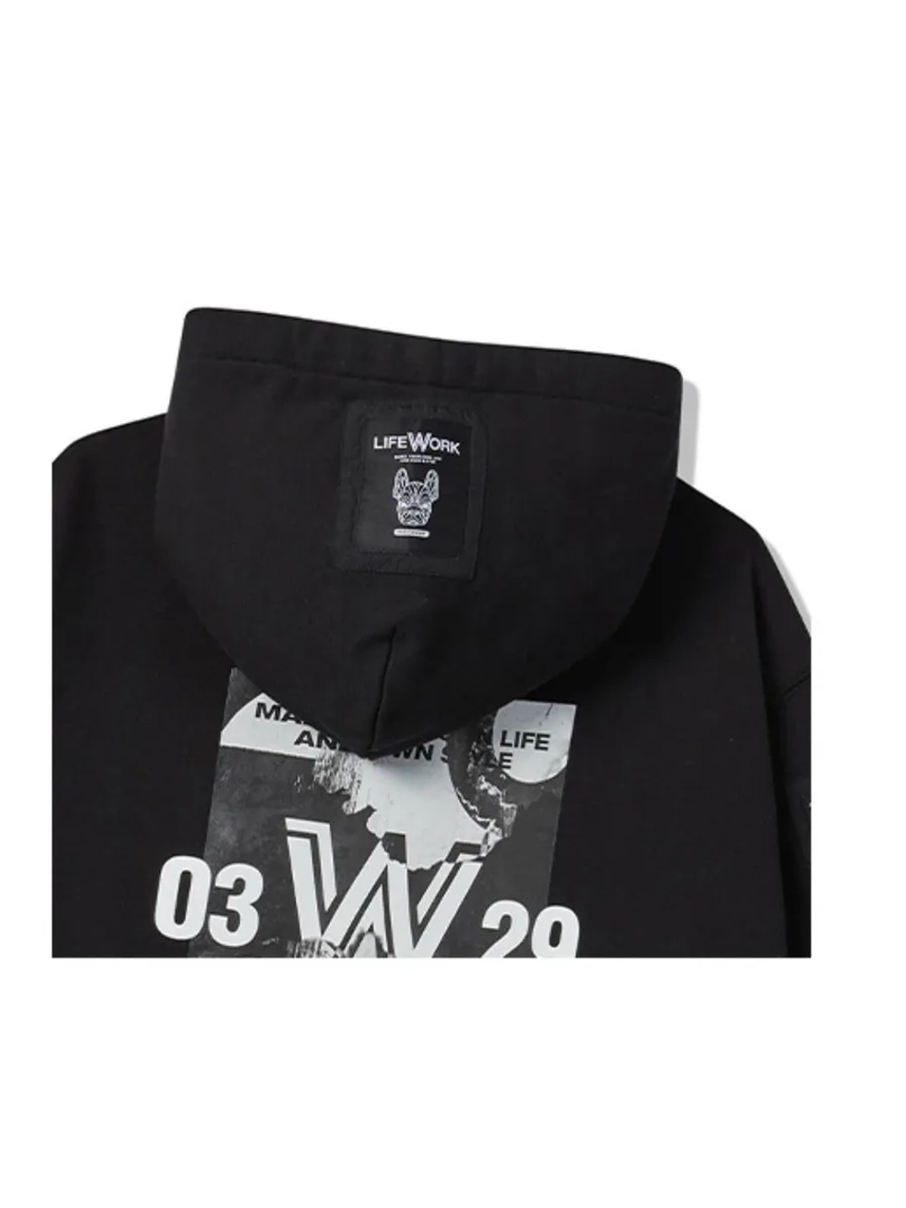 Худи на молнии с капюшоном с логотипом ladok на рукаве