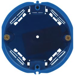 Коробка установочная ЭРА KUT-68-60-blue синяя 68х60мм для твердых стен саморезы IP20 | Коробки монтажные установочные для твердых стен