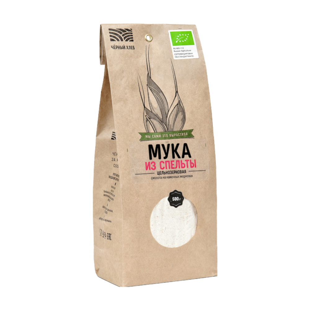 Мука из спельты цельнозерновая 500гр (ЧЕРНЫЙ ХЛЕБ)