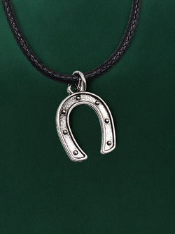 Кулон Счастливая подкова. Серебристый