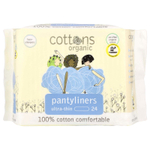 Cottons, 100% хлопок, удобные ежедневные прокладки, ультратонкие, 24 прокладки